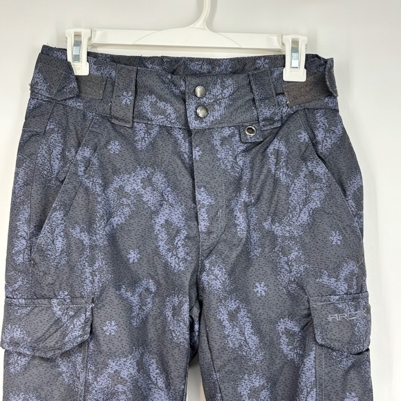 Arctix Womens XS Ski Snow Padded Pants Blue Print Bootcut Pockets Light Wear - Picture 2 of 8